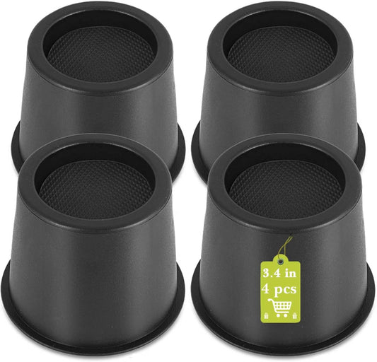 4 Pack Furniture Risers 4 Inch, Bed Risers Heavy Duty for Table Desk Couch Chair Sofa Cabinet Bed Frame Dorm, V1258-DP02-WO-214
