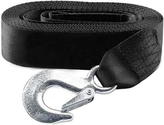 Trailer Winch Strap 2" x 20' with Safety Snap Hook 10000 lbs for Towing Vehicles, Boats and Jet Ski | V1258-DP02-WO-216