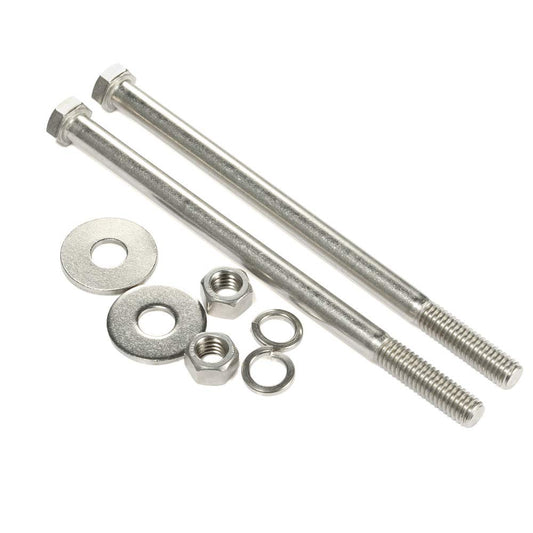 3/8-16 x 7 Hex Head Bolts with Hex Nuts and Thick Flat & Lock Washers, Partially Threaded, Stainless Steel V1258-DP02-WO-232