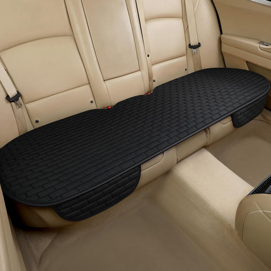 Black Back Seat Cover, Rear Car Seat Cover for Cars Truck SUV,Seat Covers with Storage Pocket,Bottom Auto V1258-DP02-WO-237