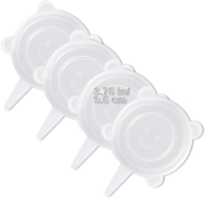4 Pack Same Size Silicone Stretch Lids, Thicker Reusable Sturdy Silicone Container Cover, Expandable Food V1258-DP02-WO-24