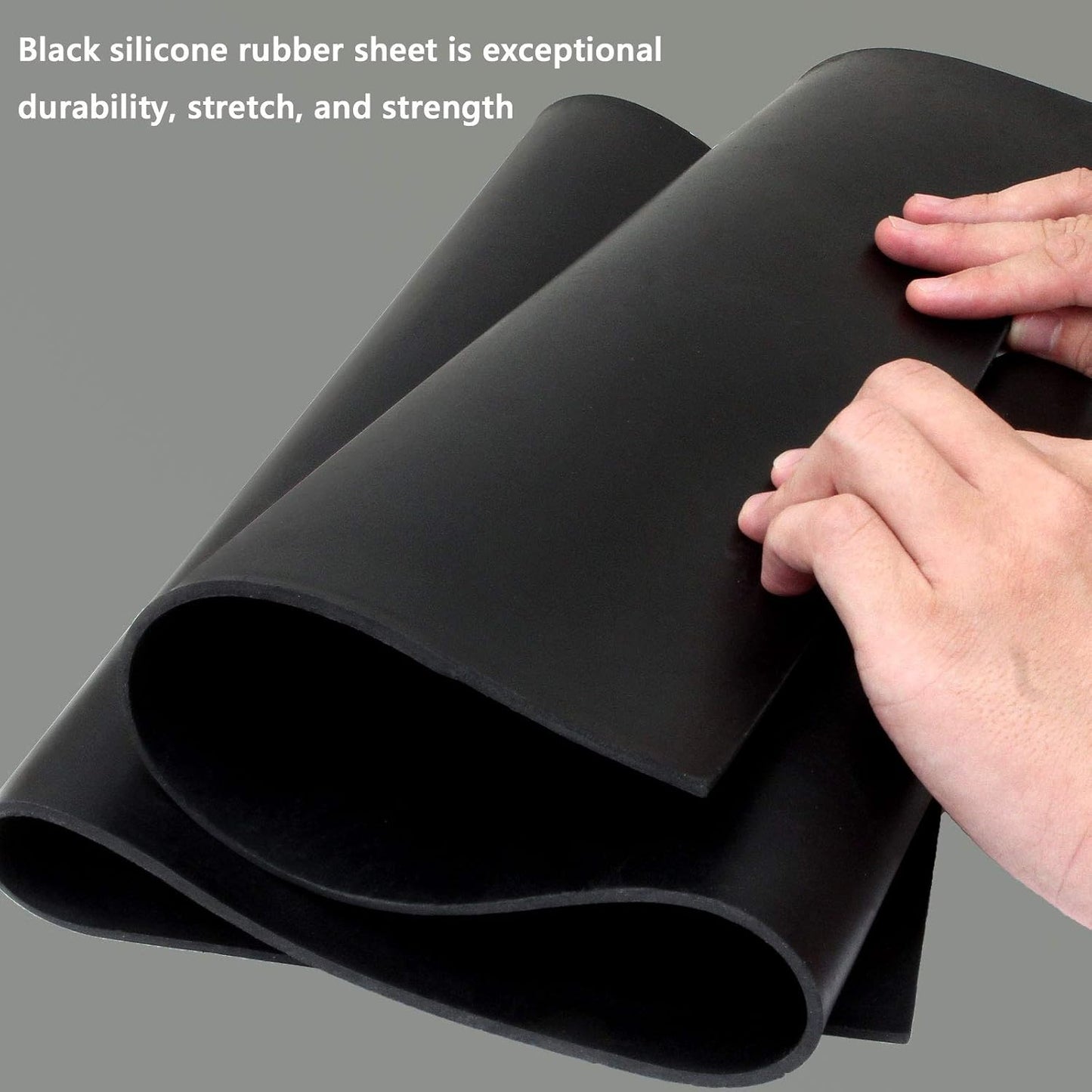 Neoprene Rubber Sheet 1/8" Thick x 16" Wide x 30" Long, Solid Rubber Sheets, Rolls & Strips for Gaskets V1258-DP02-WO-247