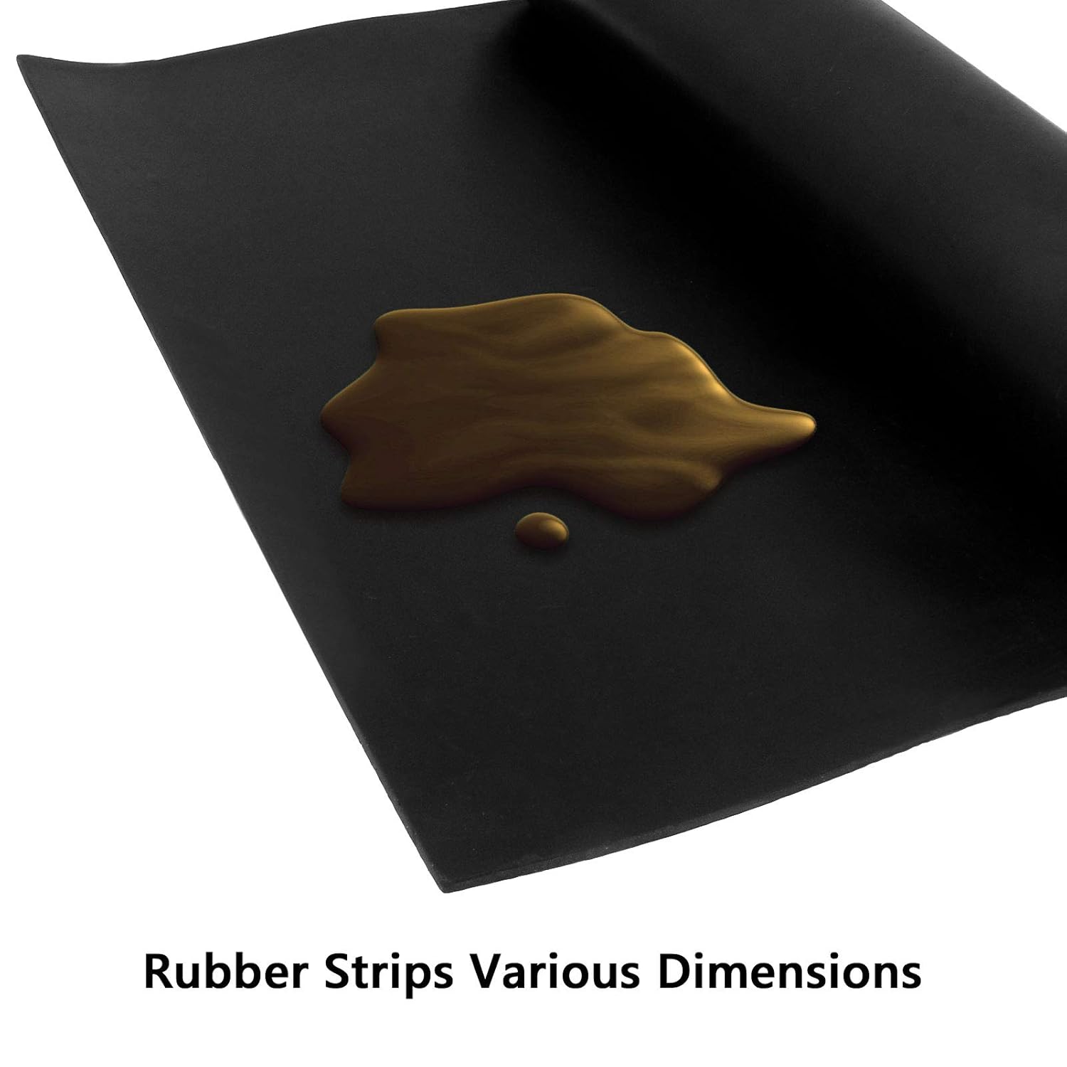 Neoprene Rubber Sheet 1/8" Thick x 16" Wide x 30" Long, Solid Rubber Sheets, Rolls & Strips for Gaskets V1258-DP02-WO-247