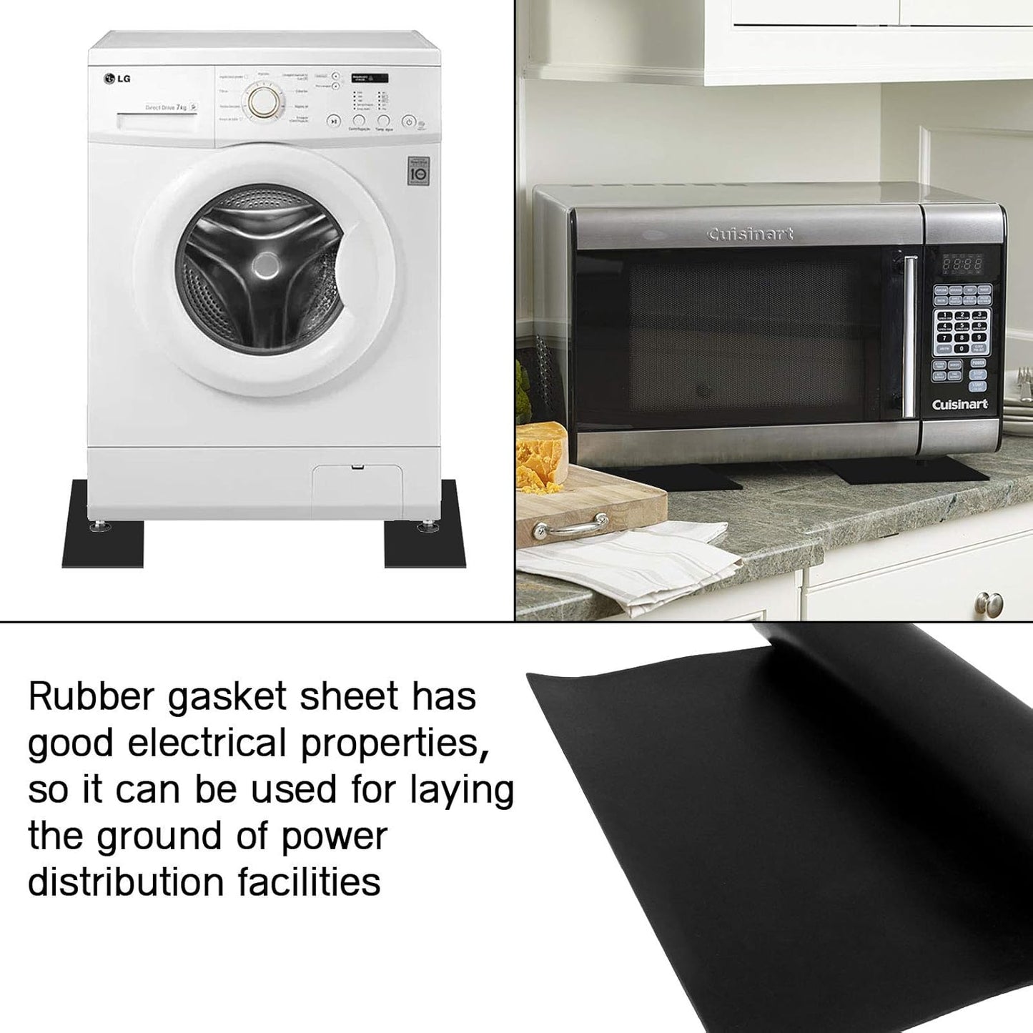 Neoprene Rubber Sheet 1/8" Thick x 16" Wide x 30" Long, Solid Rubber Sheets, Rolls & Strips for Gaskets V1258-DP02-WO-247