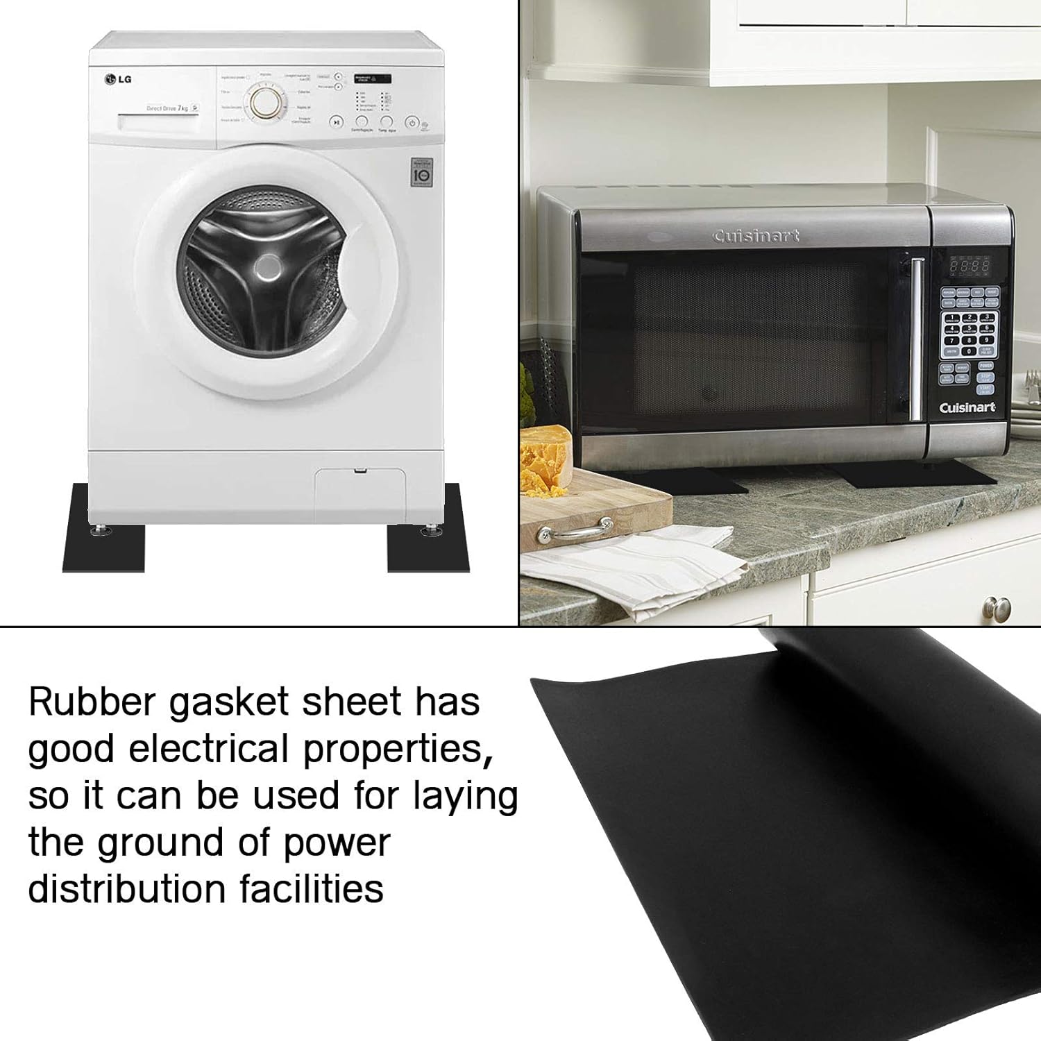 Neoprene Rubber Sheet 1/8" Thick x 16" Wide x 30" Long, Solid Rubber Sheets, Rolls & Strips for Gaskets V1258-DP02-WO-247