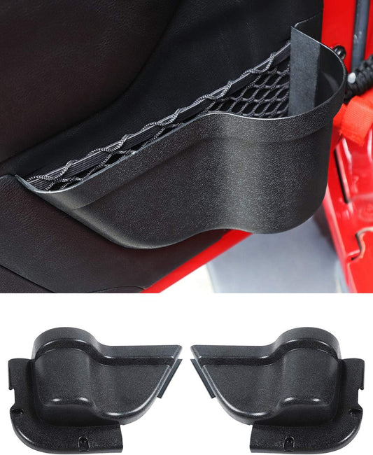 DP3 Front Door Storage Pockets, Door Side Insert Organizer Box for 2011-2018 Jeep Wrangler JK JKU 2/4 Door, V1258-DP02-WO-250