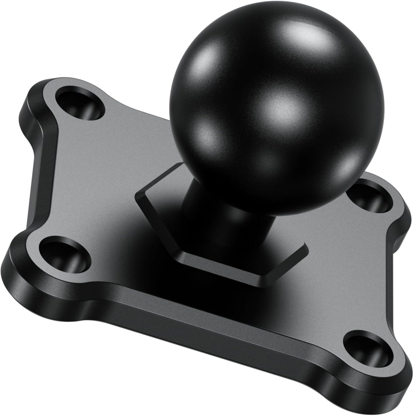 1'' Ball Mount Base with Aluminum Alloy 4-Hole AMPS Square Plate Compatible with RAM Mounts B Size 1 Inch V1258-DP02-WO-251