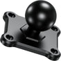 1'' Ball Mount Base with Aluminum Alloy 4-Hole AMPS Square Plate Compatible with RAM Mounts B Size 1 Inch V1258-DP02-WO-251