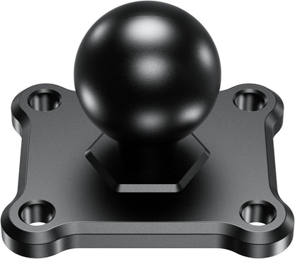 1'' Ball Mount Base with Aluminum Alloy 4-Hole AMPS Square Plate Compatible with RAM Mounts B Size 1 Inch V1258-DP02-WO-251