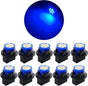 T10 194 168 Dash Instrument White LED Light Bulbs Bright Panel Gauge Cluster Dashboard Bulbs 10Pcs/Set (Blue) V1258-DP02-WO-253
