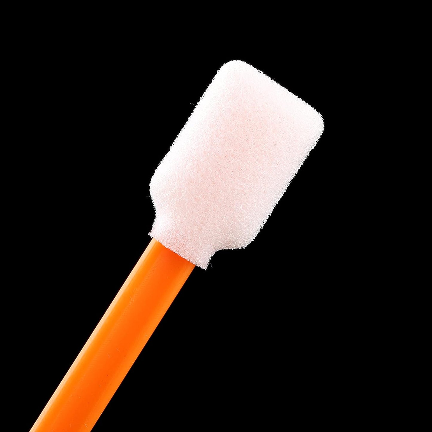 Foam Cleaning Swab Sticks (200 pcs Large Rectangular Foam Tips, 5.25", Orange) Cleanroom Cleaning Swab Sponge V1258-DP02-WO-254