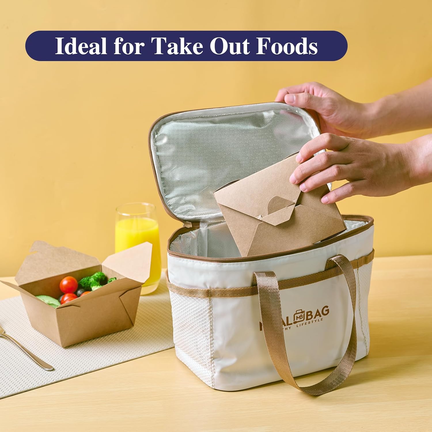 50 Pack 27 oz Take Out Food Containers, Kraft Brown Take Out Boxes Leak Grease Resistant and Stackable for V1258-DP02-WO-257
