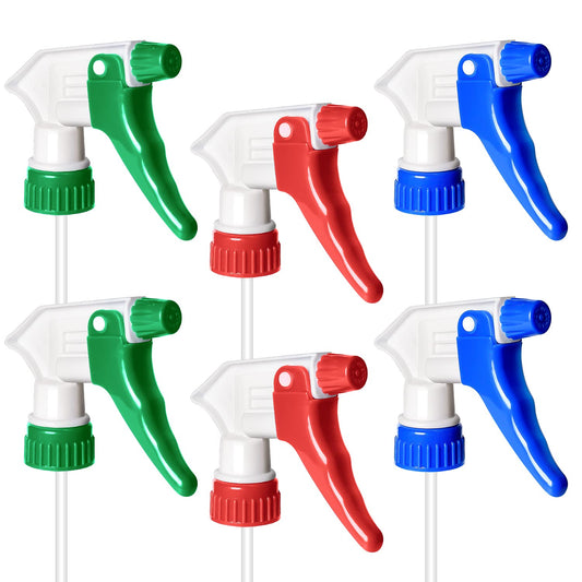 6 Pack Universal Spray Bottle Replacement Nozzle, Mist & Stream Trigger Sprayer for 16oz 24oz 32oz Bottles, V1258-DP02-WO-26
