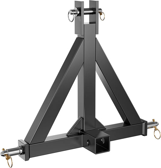 Tow Hitch 2 Inch, 3 Point Trailer Hitch with 2" Receiver, 3 Pt Tractor, Compatible with Category 1, John V1258-DP02-WO-263