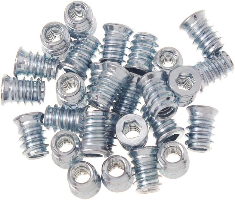 1/4-20 Hex Drive Threaded Inserts for Wood - 40 Pieces V1258-DP02-WO-264
