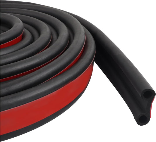 Truck Tonneau Cover Seal,Camper Shell Seal Rubber Weather Stripping with Double Hole,Universal Tailgate Seals V1258-DP02-WO-266