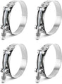 3" T-Bolt Hose Clamp Stainless Steel, Working Range 83mm-91mm for 3" Hose ID, Turbo Intake Intercooler Clamp, V1258-DP02-WO-271