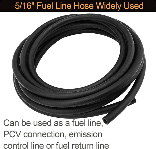 5/16" ID Fuel Line Hose SAE 30R7, 150 psi 25' Length Fuel Hose V1258-DP02-WO-278
