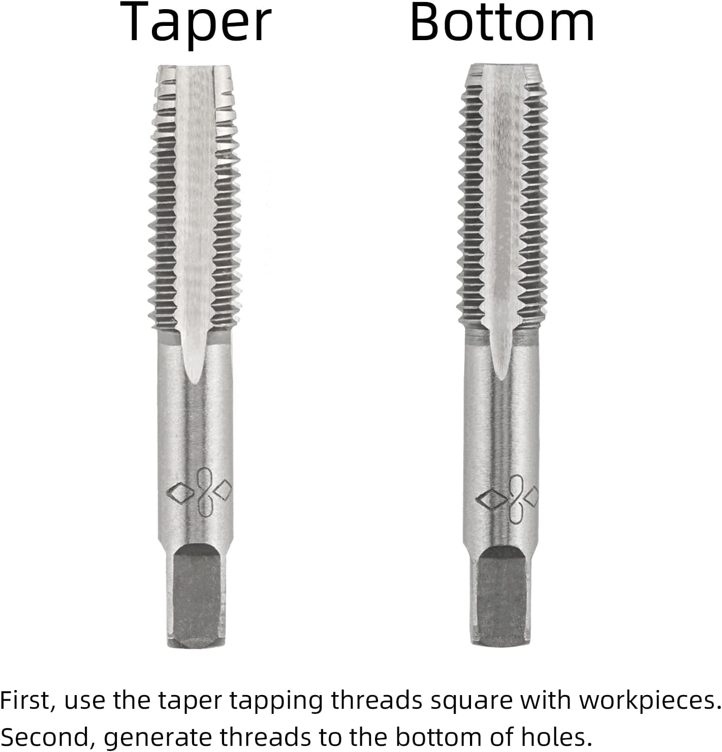 M10 X 1.5 Metric Hand Tap, Right Hand M10 X 1.5mm Threading Hand Tap 1Pair V1258-DP02-WO-281