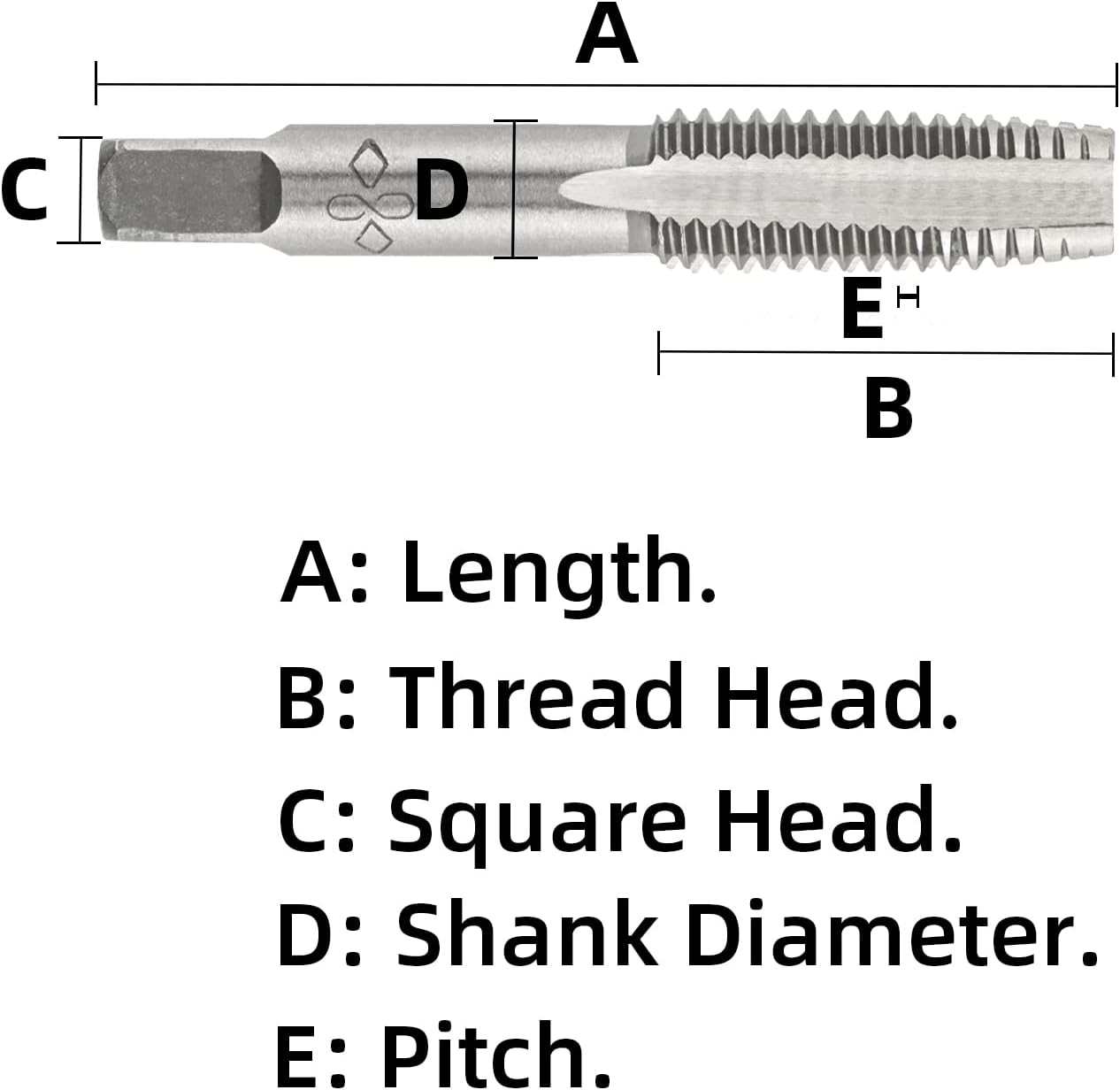 M10 X 1.5 Metric Hand Tap, Right Hand M10 X 1.5mm Threading Hand Tap 1Pair V1258-DP02-WO-281