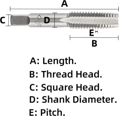 M10 X 1.5 Metric Hand Tap, Right Hand M10 X 1.5mm Threading Hand Tap 1Pair V1258-DP02-WO-281