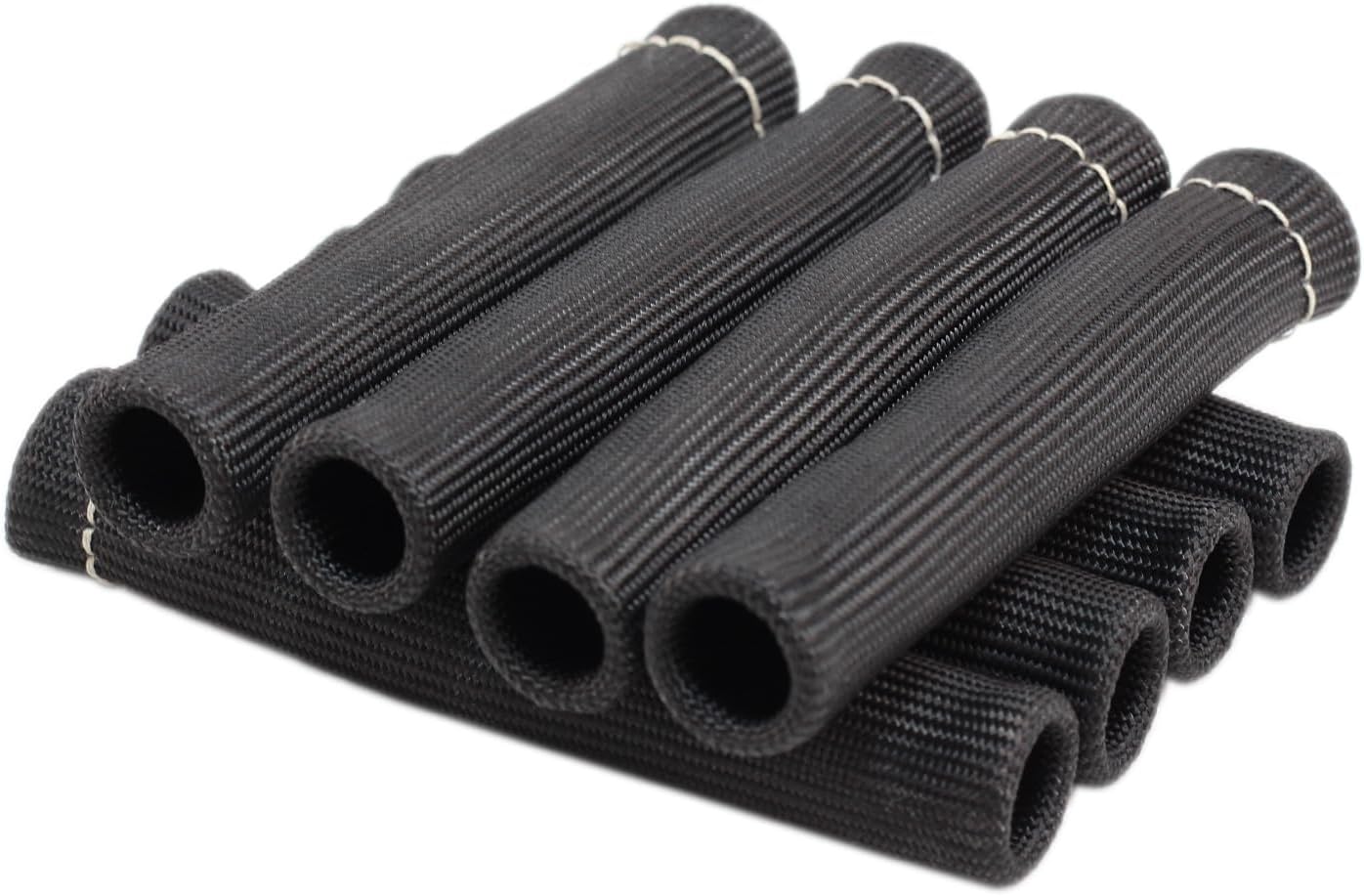 8Pcs 2500 degrees Degree Spark Plug Wire Boots Heat Shield Protector Sleeve Cover Compatible with SBC BBC 350 V1258-DP02-WO-284