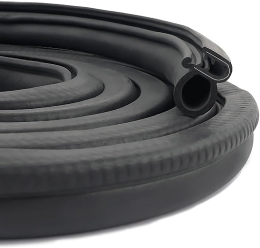 20Ft Car Door Weather Stripping Door Seal Strip,U-Shaped Rubber Edge Trim with Steel Strip Door Sealers for V1258-DP02-WO-286
