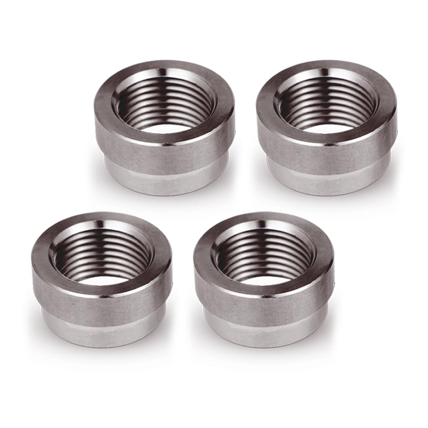 4 Pcs O2 Sensor Bung, 304 Stainless Steel M18x1.5 O2 Bung Weld in, Oxygen Sensor Bung Stepped Style V1258-DP02-WO-294