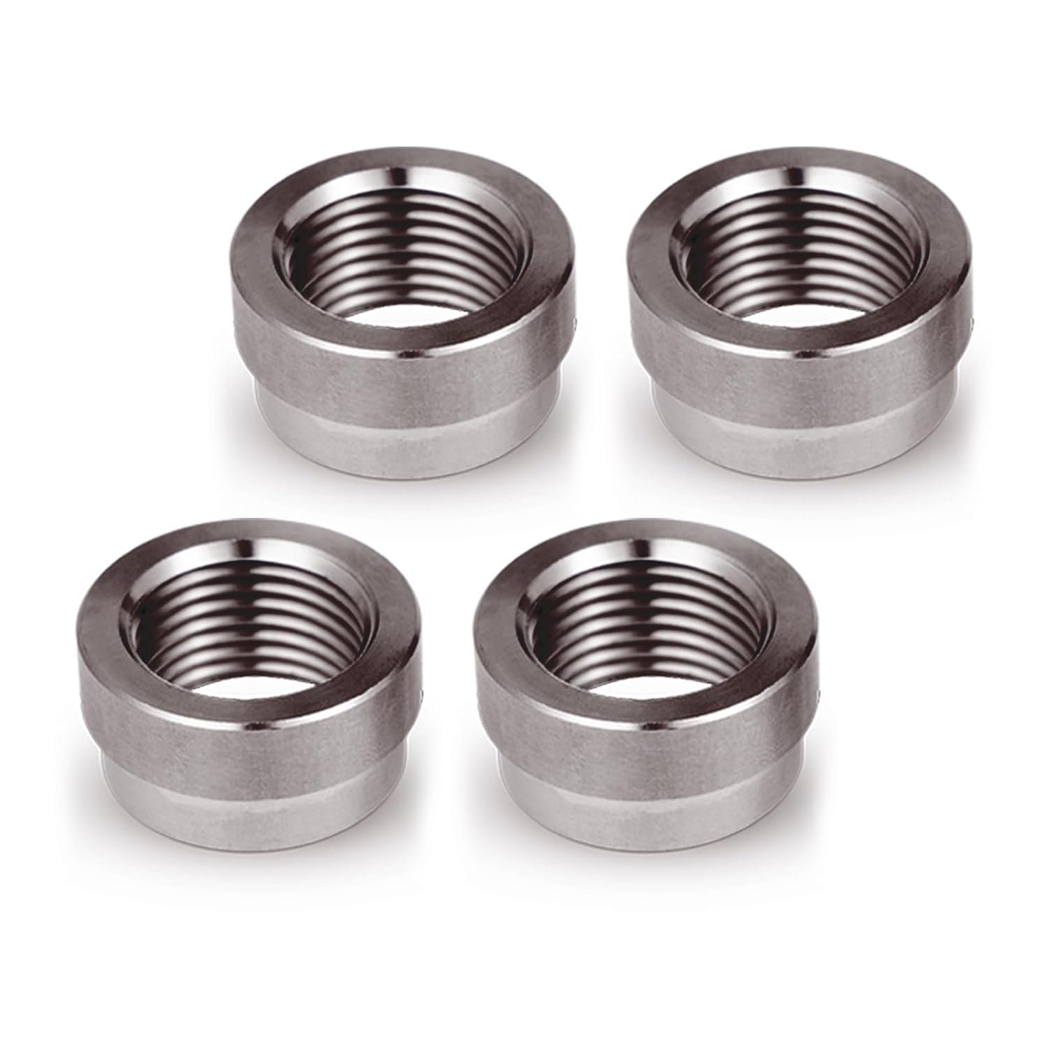 4 Pcs O2 Sensor Bung, 304 Stainless Steel M18x1.5 O2 Bung Weld in, Oxygen Sensor Bung Stepped Style V1258-DP02-WO-294