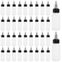 40 Pack 1oz Dispensing Bottles, Boston Round HDPE Plastic Bottle with Twist Top Cap, Empty Plastic Squeeze V1258-DP02-WO-302