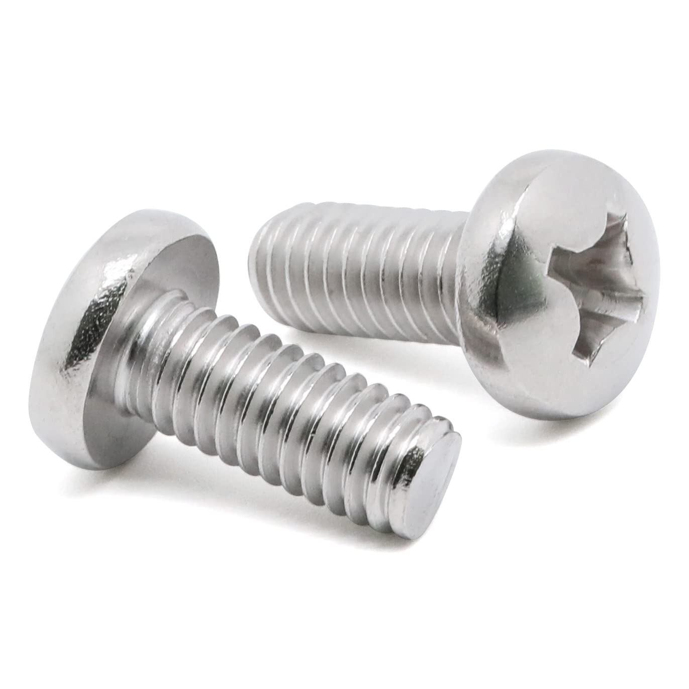 8-32 x 1/2" (1/4" to 3" Available) Pan Head Machine Screws, Full Thread, 304 Stainless Steel 18-8, Pack of 100 V1258-DP02-WO-304