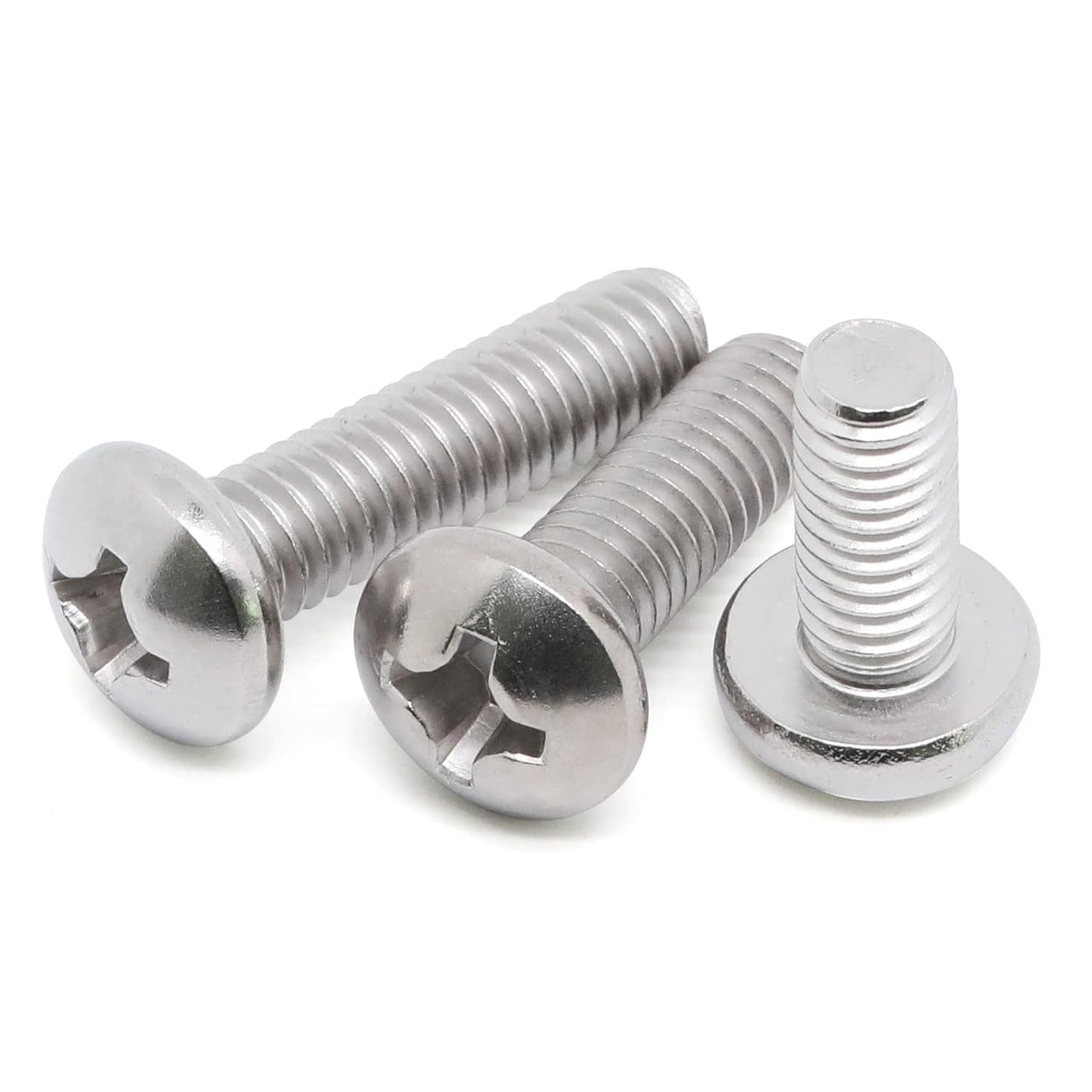 8-32 x 1/2" (1/4" to 3" Available) Pan Head Machine Screws, Full Thread, 304 Stainless Steel 18-8, Pack of 100 V1258-DP02-WO-304