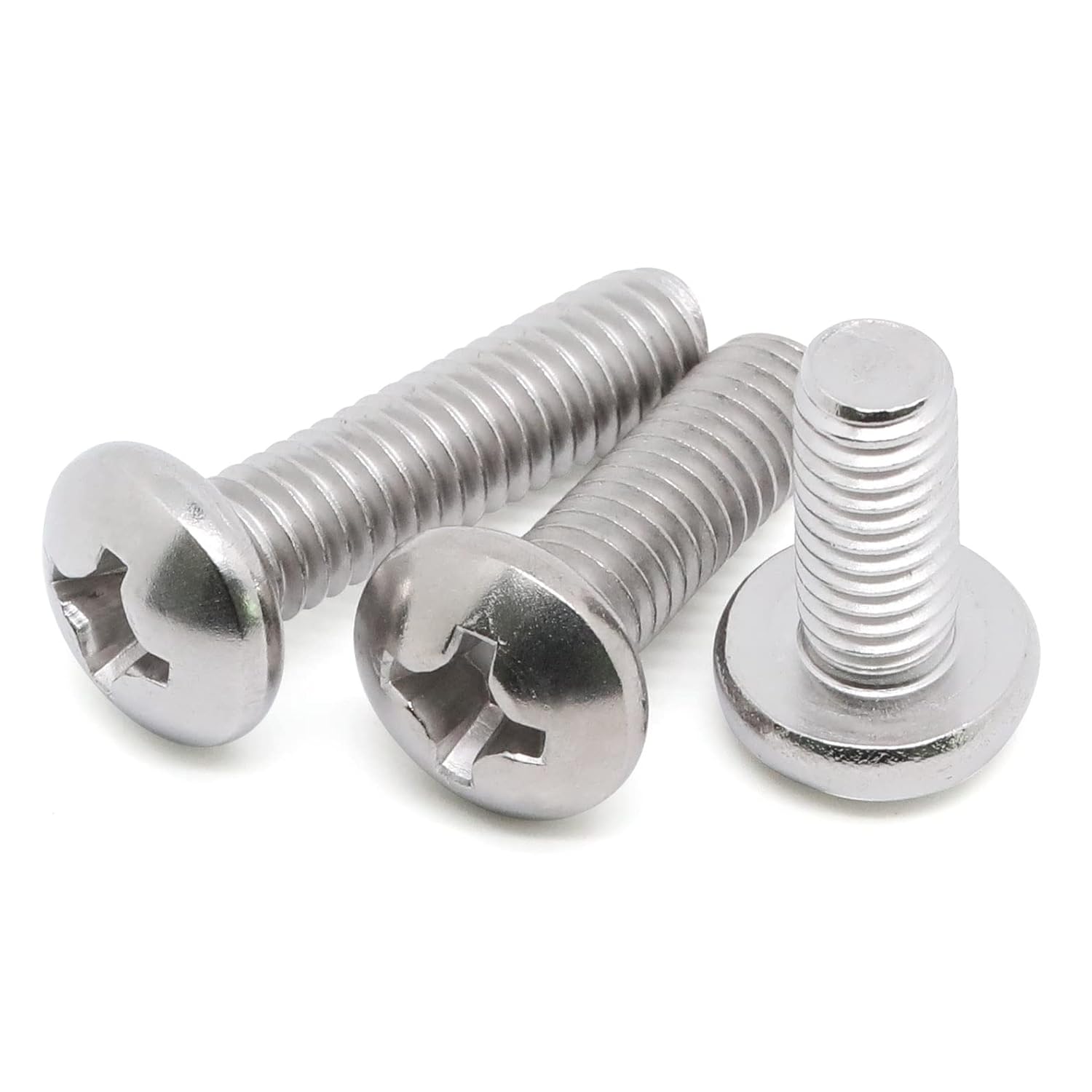 8-32 x 1/2" (1/4" to 3" Available) Pan Head Machine Screws, Full Thread, 304 Stainless Steel 18-8, Pack of 100 V1258-DP02-WO-304