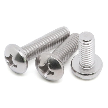 8-32 x 1/2" (1/4" to 3" Available) Pan Head Machine Screws, Full Thread, 304 Stainless Steel 18-8, Pack of 100 V1258-DP02-WO-304