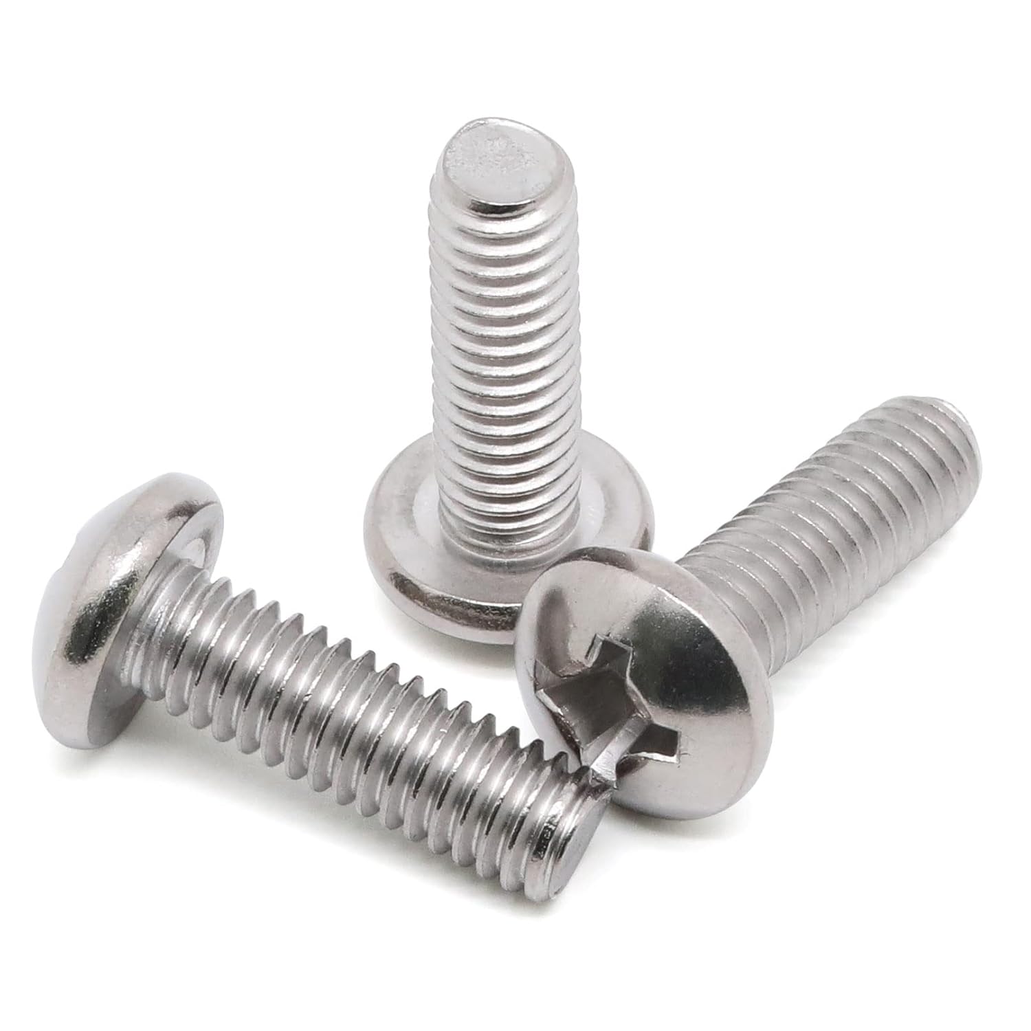 8-32 x 1/2" (1/4" to 3" Available) Pan Head Machine Screws, Full Thread, 304 Stainless Steel 18-8, Pack of 100 V1258-DP02-WO-304