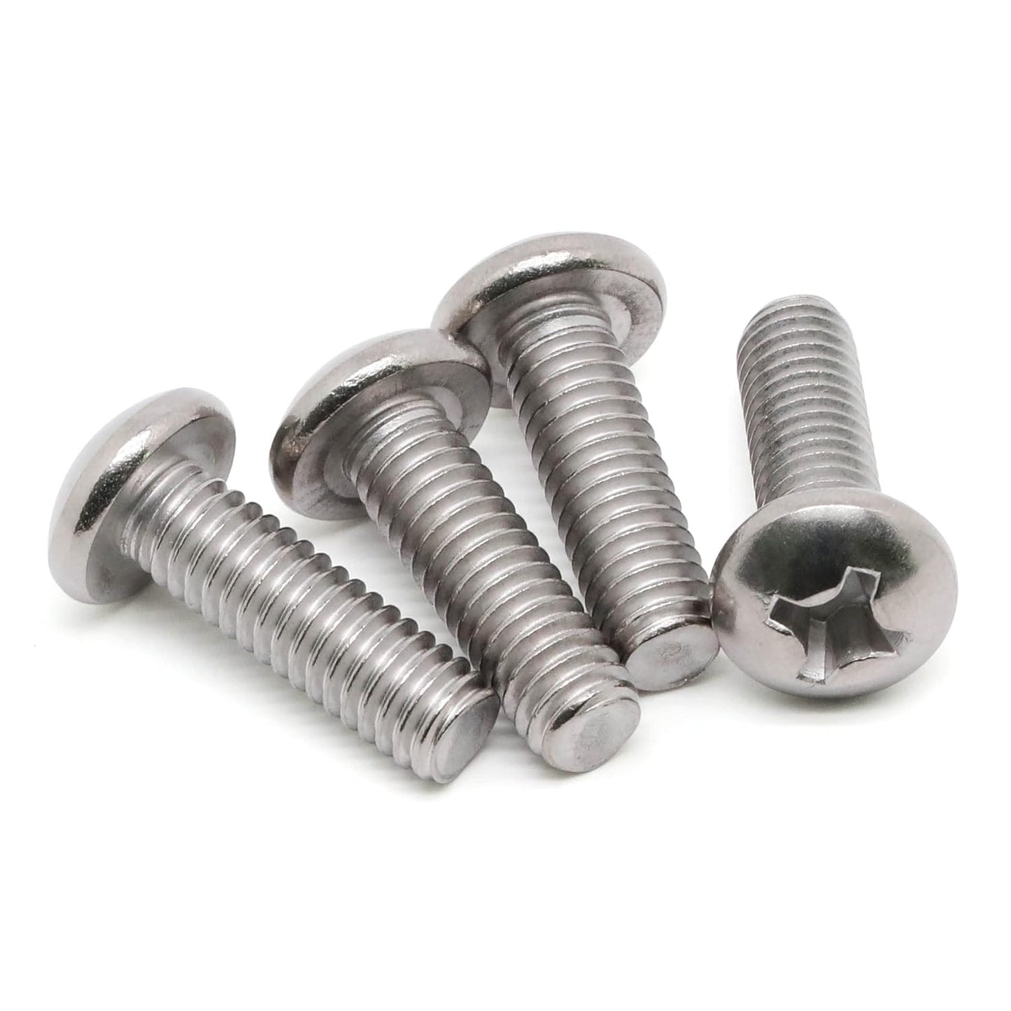 8-32 x 1/2" (1/4" to 3" Available) Pan Head Machine Screws, Full Thread, 304 Stainless Steel 18-8, Pack of 100 V1258-DP02-WO-304