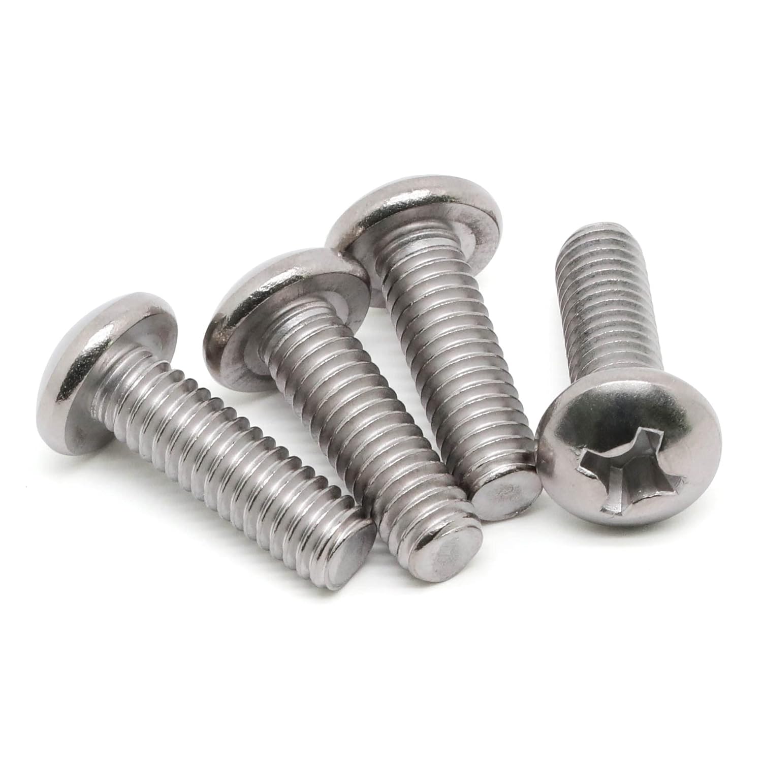 8-32 x 1/2" (1/4" to 3" Available) Pan Head Machine Screws, Full Thread, 304 Stainless Steel 18-8, Pack of 100 V1258-DP02-WO-304