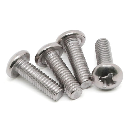 8-32 x 1/2" (1/4" to 3" Available) Pan Head Machine Screws, Full Thread, 304 Stainless Steel 18-8, Pack of 100 V1258-DP02-WO-304