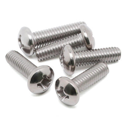 8-32 x 1/2" (1/4" to 3" Available) Pan Head Machine Screws, Full Thread, 304 Stainless Steel 18-8, Pack of 100 V1258-DP02-WO-304
