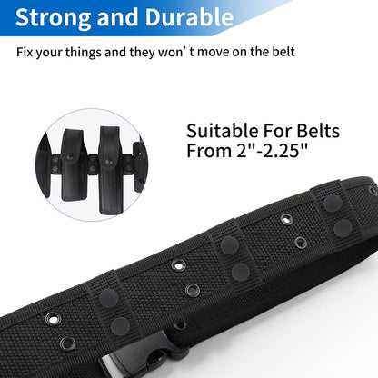 Belt Keepers for Duty Belt, 1000D Nylon Tactical Keepers 2 1/4" with Double Snaps V1258-DP02-WO-308