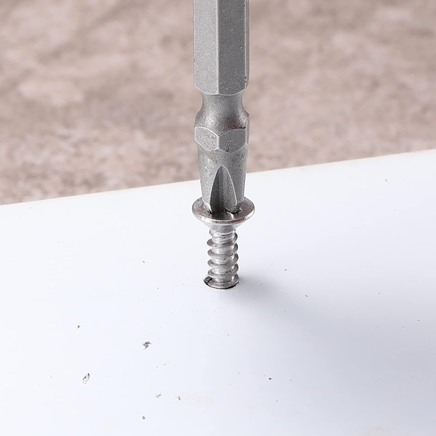 #10 x 1-1/2" Sheet Metal Screws 100Pcs 410 Stainless Steel Flat Head Tek Screws Fast Self Tapping Screws by V1258-DP02-WO-310