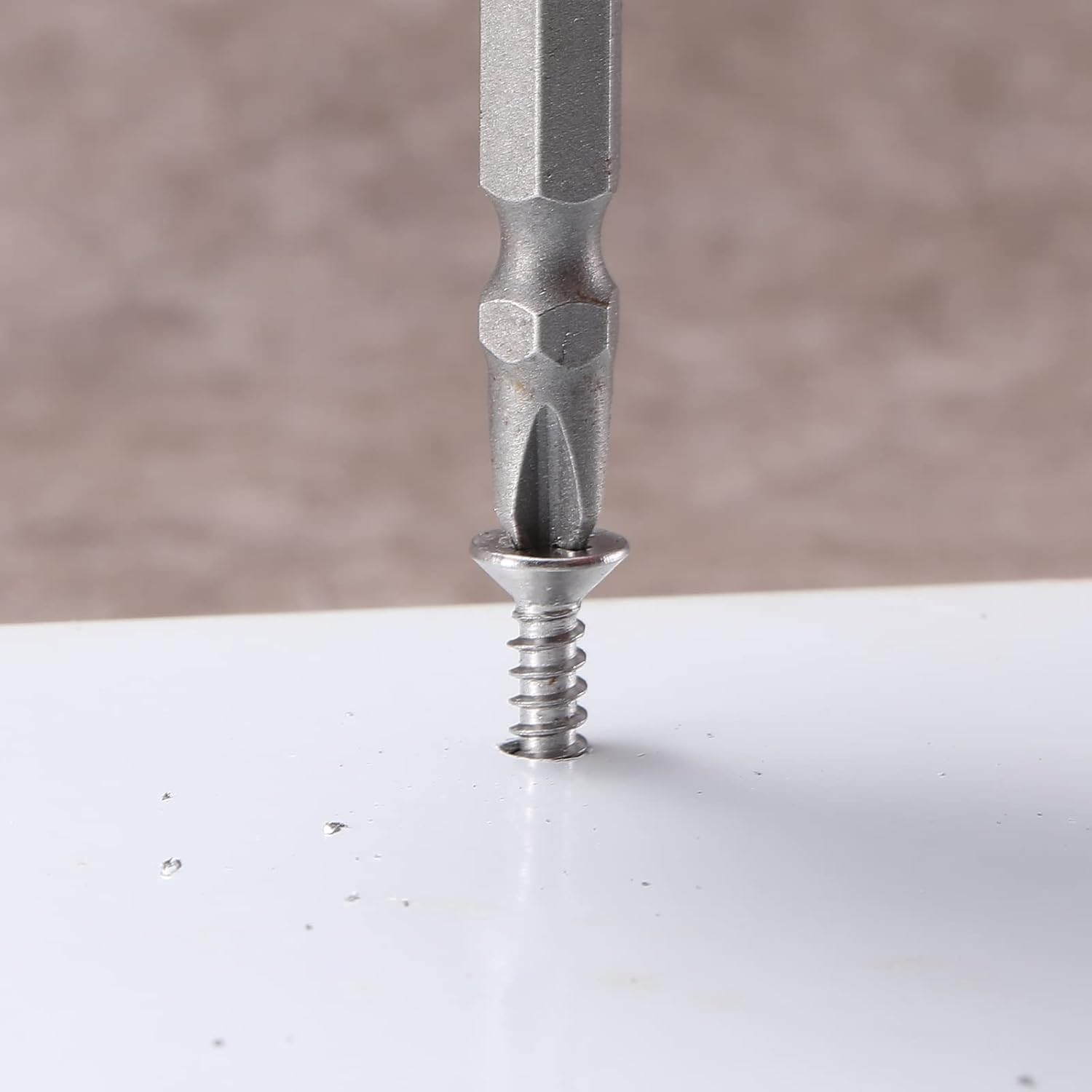 #10 x 1-1/2" Sheet Metal Screws 100Pcs 410 Stainless Steel Flat Head Tek Screws Fast Self Tapping Screws by V1258-DP02-WO-310