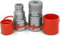 1/2" Skid Steer Bobcat Flat Face Hydraulic Quick Connect Couplers/Couplings Set w/Dust Caps V1258-DP02-WO-312