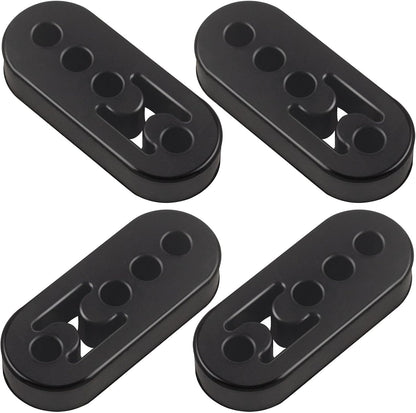 Rubber Exhaust Hanger 4 Pack, 4 Holes Adjustable Muffler Hanger, Universal Muffler Exhaust System, Insulator V1258-DP02-WO-314