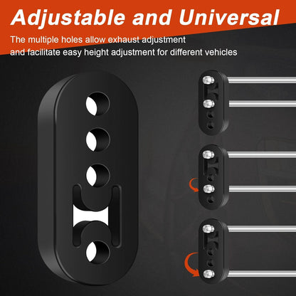 Rubber Exhaust Hanger 4 Pack, 4 Holes Adjustable Muffler Hanger, Universal Muffler Exhaust System, Insulator V1258-DP02-WO-314