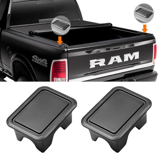 Ram 1500 Stake Pocket Covers, Rear Truck Bed Rail Stake Pocket Cover Compatible with Dodge Ram 2019-2024 2025 V1258-DP02-WO-316