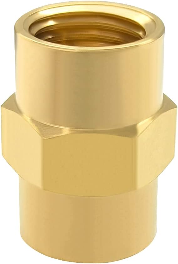10PCS Brass Coupling 1/4" x 1/4" NPT Female Coupler Hex Head Pipe Fitting V1258-DP02-WO-328