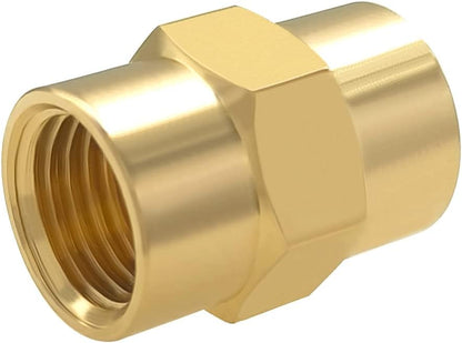 10PCS Brass Coupling 1/4" x 1/4" NPT Female Coupler Hex Head Pipe Fitting V1258-DP02-WO-328