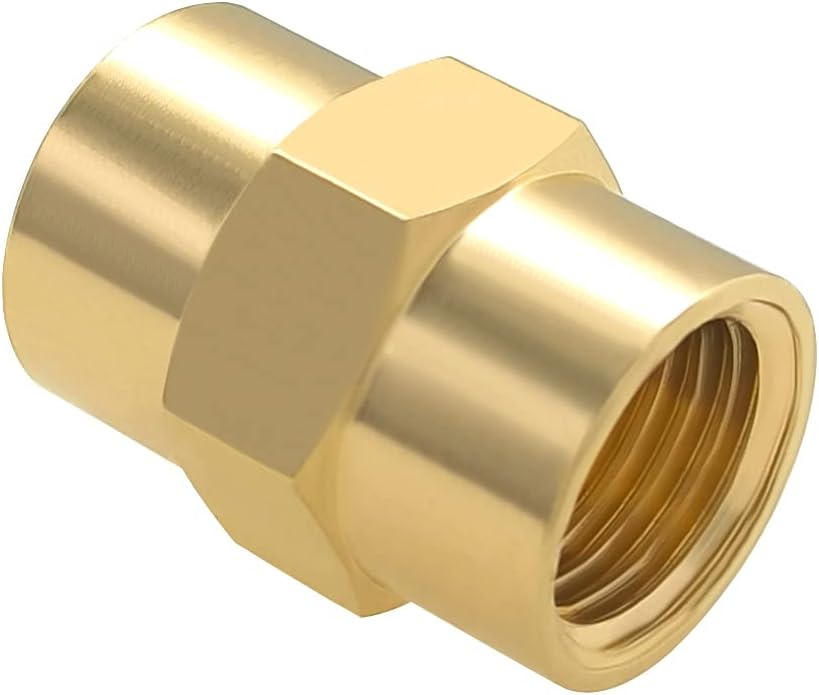 10PCS Brass Coupling 1/4" x 1/4" NPT Female Coupler Hex Head Pipe Fitting V1258-DP02-WO-328