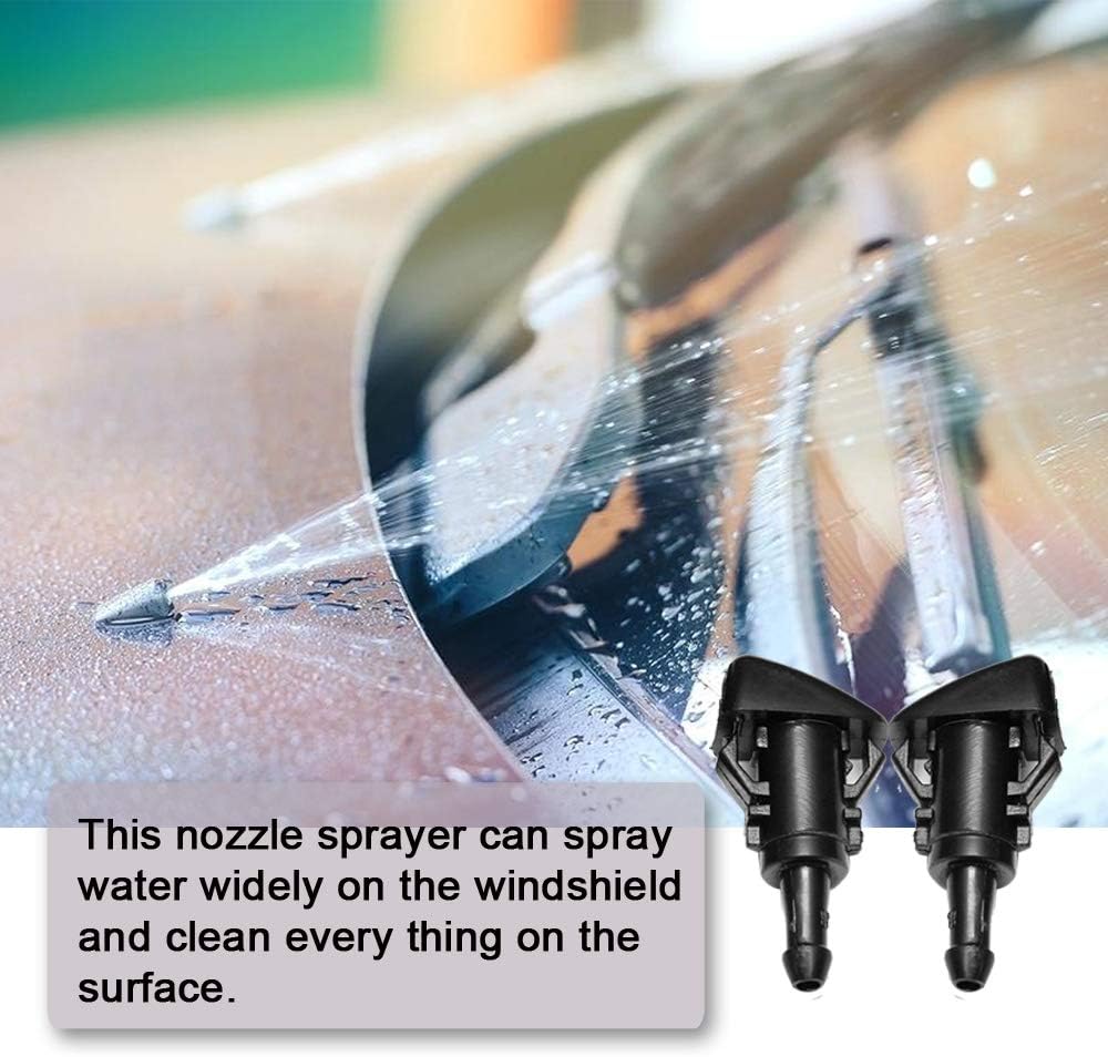 Front Windshield Washer Nozzles Wiper Spray Kit- For: Dodge, Ram, Jeep - Replaces OEM #: 4805742AB, 5116079AA V1258-DP02-WO-340